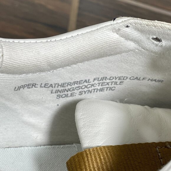 Madewell Kickoff Trainer Womens 9.5 Shoes Multicolor Leather Calf Hair Sneaker - Picture 13 of 14